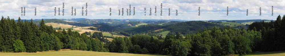 Panorma jihovýchod léto