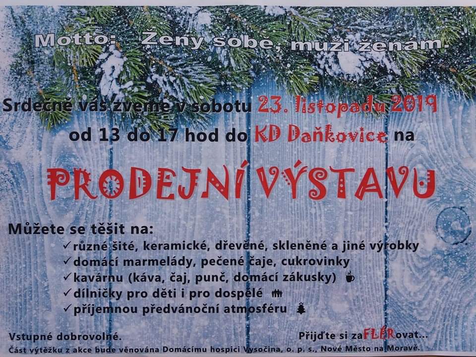 Prodejní výstava ručně vyráběných výrobků